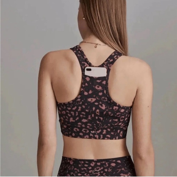 Varley Leopard Print Sports Bra - Picture 2 of 4